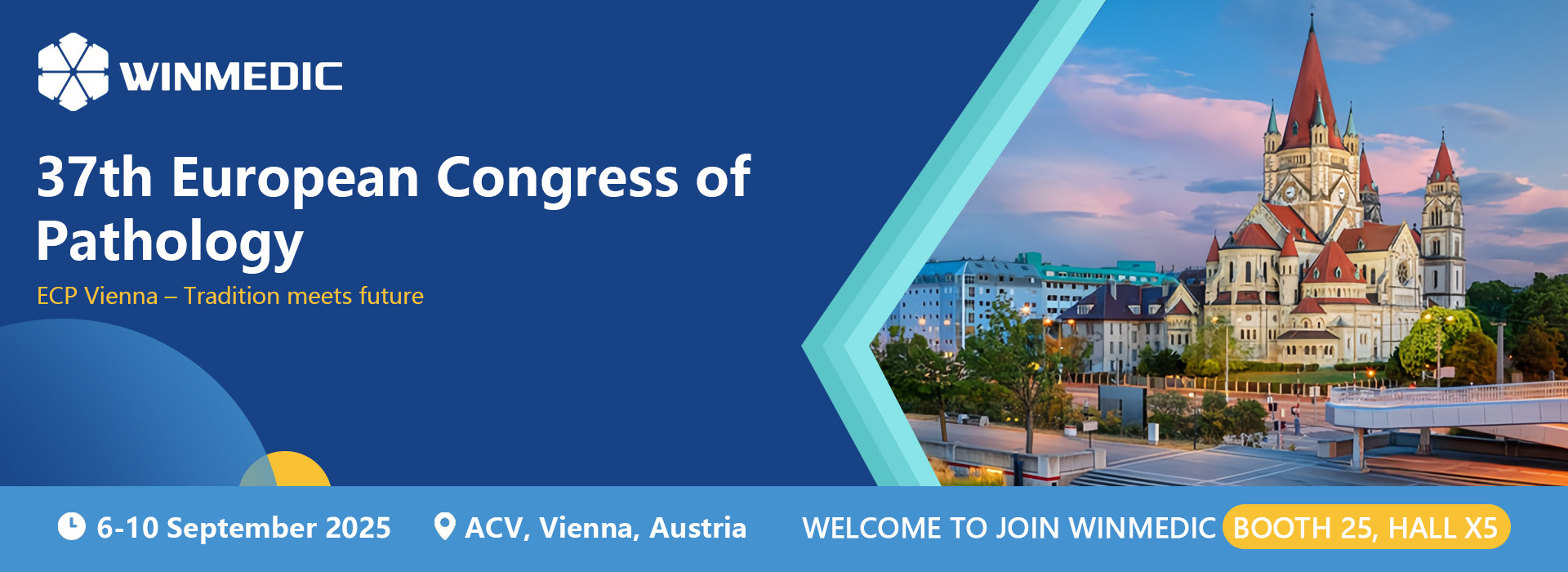 Join WINMEDIC at the 37th European Congress of Pathology from 6 to 10 September 2025 at ACV, Vienna, Austria.